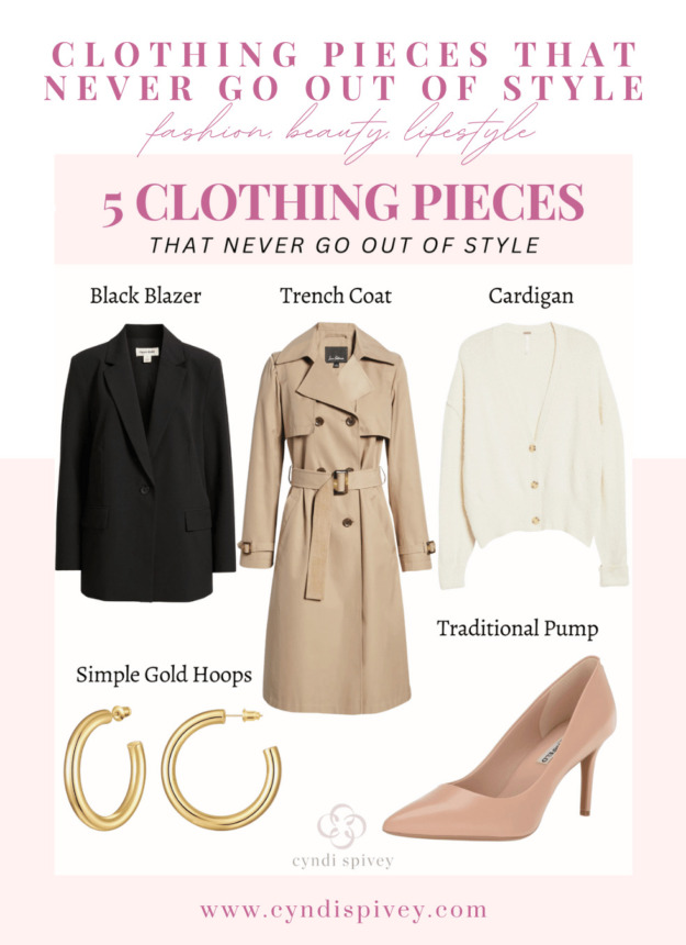 fashion blog, fashion blogger, fashion favorites, 5 clothing pieces that never go out of style, timeless pieces, fashion finds, classic staple pieces, closet must haves, closet essentials, wardrobe staples, wardrobe basics